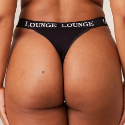 Bamboo Triangle Soutien-Gorge et String/Culotte Ensemble - Tout Noir