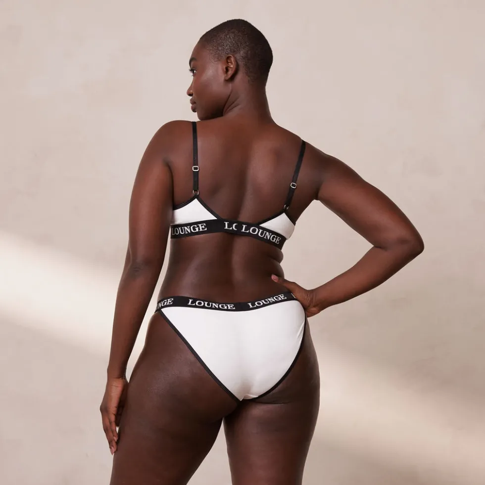 Bamboo Triangle Soutien-Gorge et String/Culotte Ensemble - Blanc