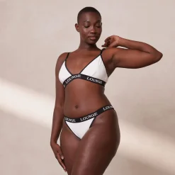 Bamboo Triangle Soutien-Gorge et String/Culotte Ensemble - Blanc