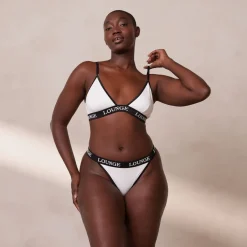 Bamboo Triangle Soutien-Gorge et String/Culotte Ensemble - Blanc