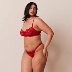Blossom Balcony Soutien-Gorge et String Ensemble - Bordeaux