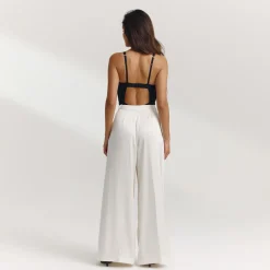 Body en Maille Plissée - Noir