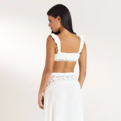Bralette avec Fronces - Crème