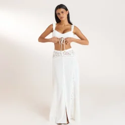 Bralette avec Fronces - Crème