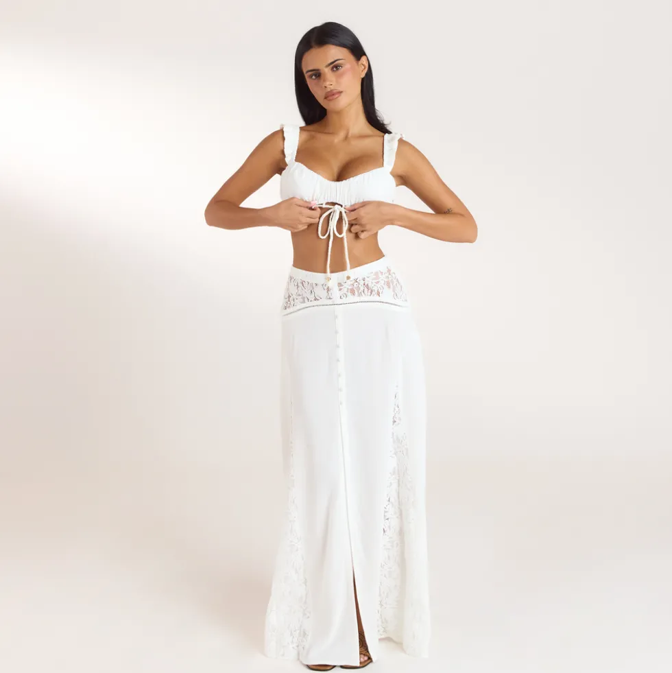 Bralette avec Fronces - Crème