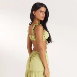 Brassière avec Fronces (Ensemble) - Citron Vert