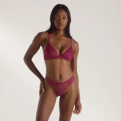 Brassière Lace Triangle - Bordeaux
