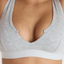 Brassière Push-Up Soft Ribbed - Gris chiné