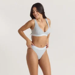 Brassière Push-Up Soft Ribbed - Gris chiné