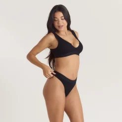 Brassière Push-Up Soft Ribbed - Noir