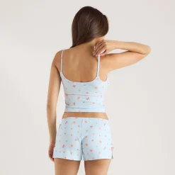 Caraco de Pyjama en Modal - Fruits Bleus