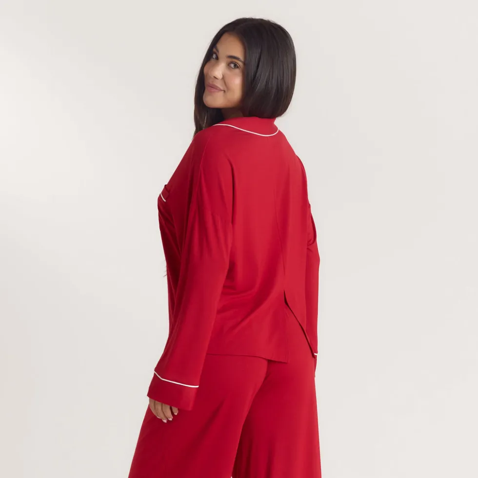 Chemise de Pyjama Alpine Dreams - Rouge