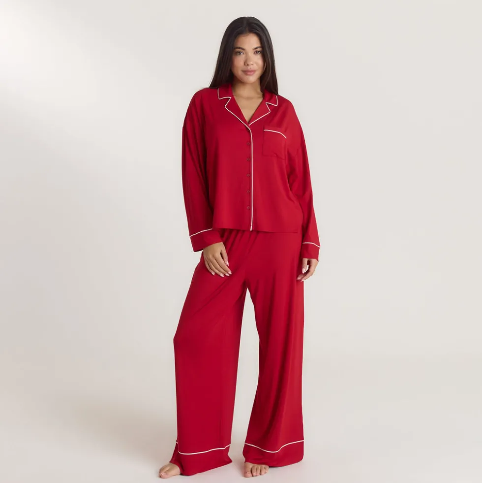 Chemise de Pyjama Alpine Dreams - Rouge