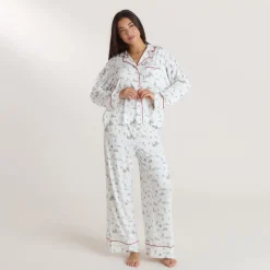 Chemise de Pyjama Alpine Dreams - Imprimé Ski