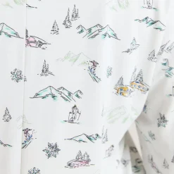 Chemise de Pyjama Alpine Dreams - Imprimé Ski