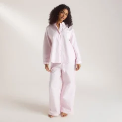 Chemise de Pyjama Bloom & Stripe - Rose