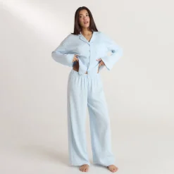 Chemise de Pyjama Crinkle - Bleu