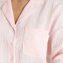 Chemise de Pyjama Crinkle - Rose