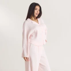 Chemise de Pyjama Crinkle - Rose