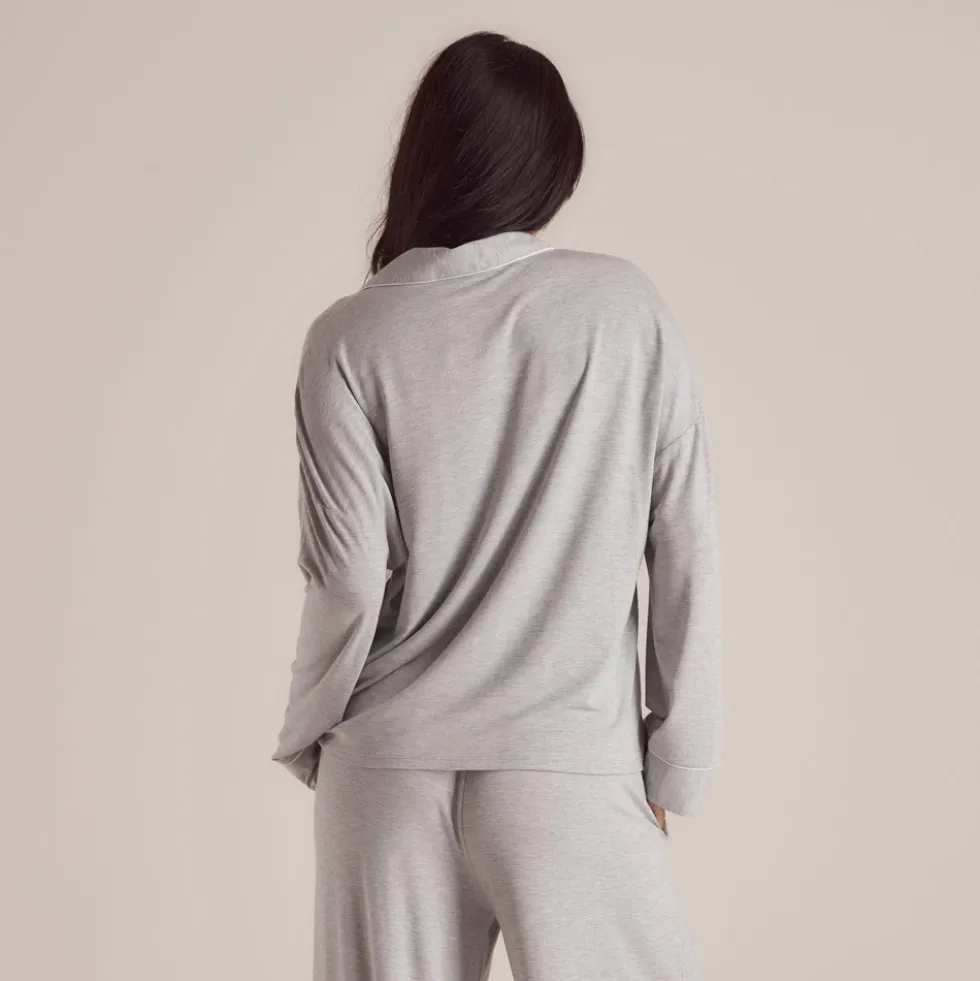 Chemise de Pyjama en Modal - Gris Chiné
