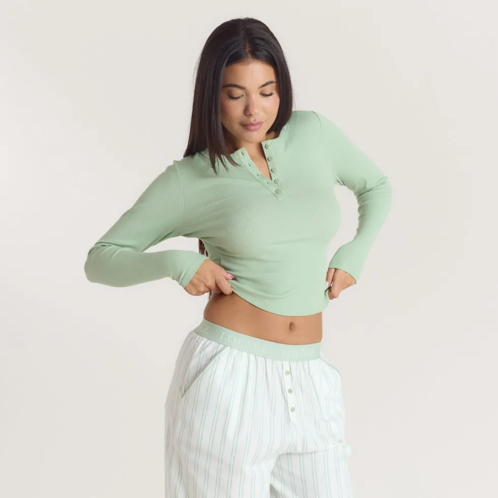 Chemise de Pyjama Henley Gui - Sauge