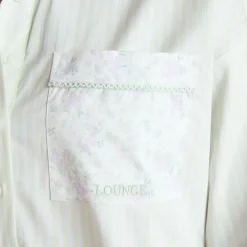 Combinaison Chemise Bloom & Stripe - Sauge