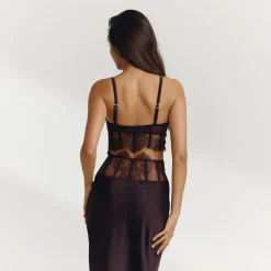 Crop Top (Ensemble) - Chocolat Noir