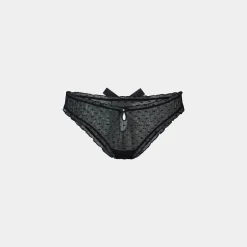 Culotte Brésilienne à Pois - Noir