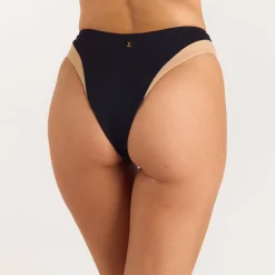 Culotte de Bikini High Leg Monaco - Noir