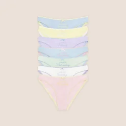 Culottes Days of the Week (pack de 7) - Pastel Multicolore