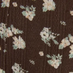 Culotte Triangle Brésilienne en Pointelle - Marron Floral