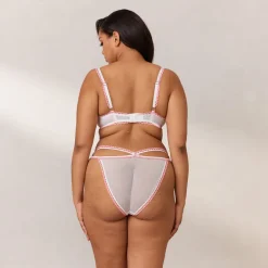 Daisy Embroidered Balcony Soutien-Gorge - Blanc