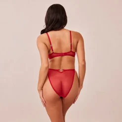 Flirt Balcony Soutien-Gorge et G-string/Culotte Ensemble - Bordeaux