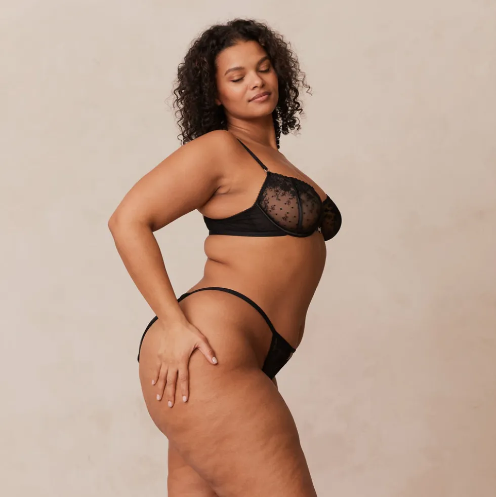 Flirt Balcony Soutien-Gorge et G-string/Culotte Ensemble - Noir