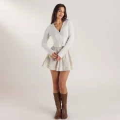 Gilet à Manches Larges - Crème