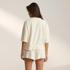 Haut de Pyjama Soft Waffle - Cream