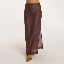 Maxi-Jupe Transparente - Chocolat