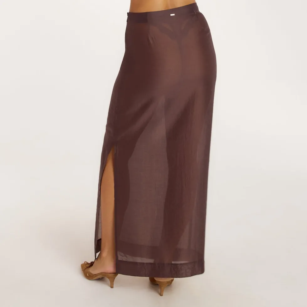 Maxi-Jupe Transparente - Chocolat