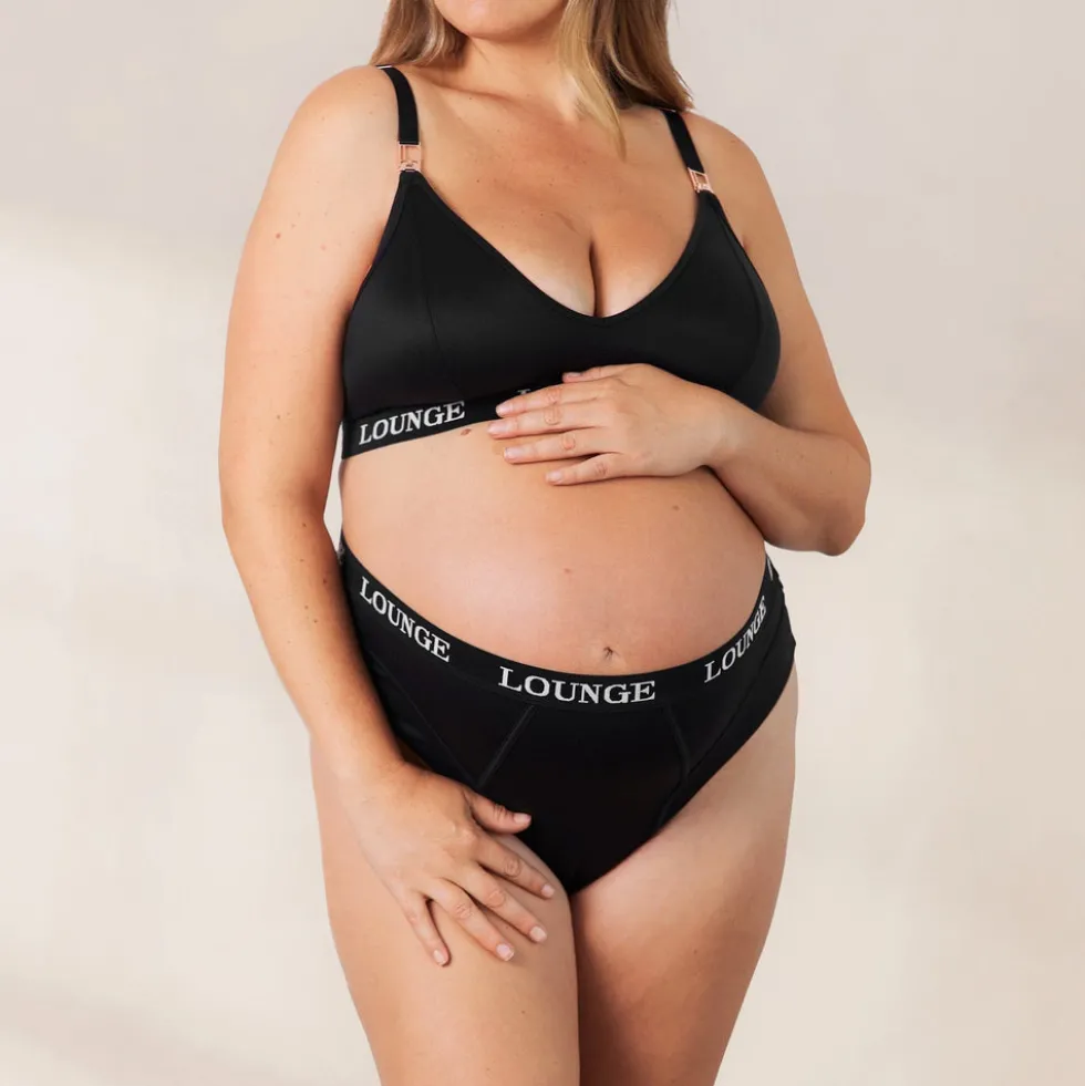 Nurture Soutien-Gorge d’Allaitement & String/Culotte Ensemble - Noir