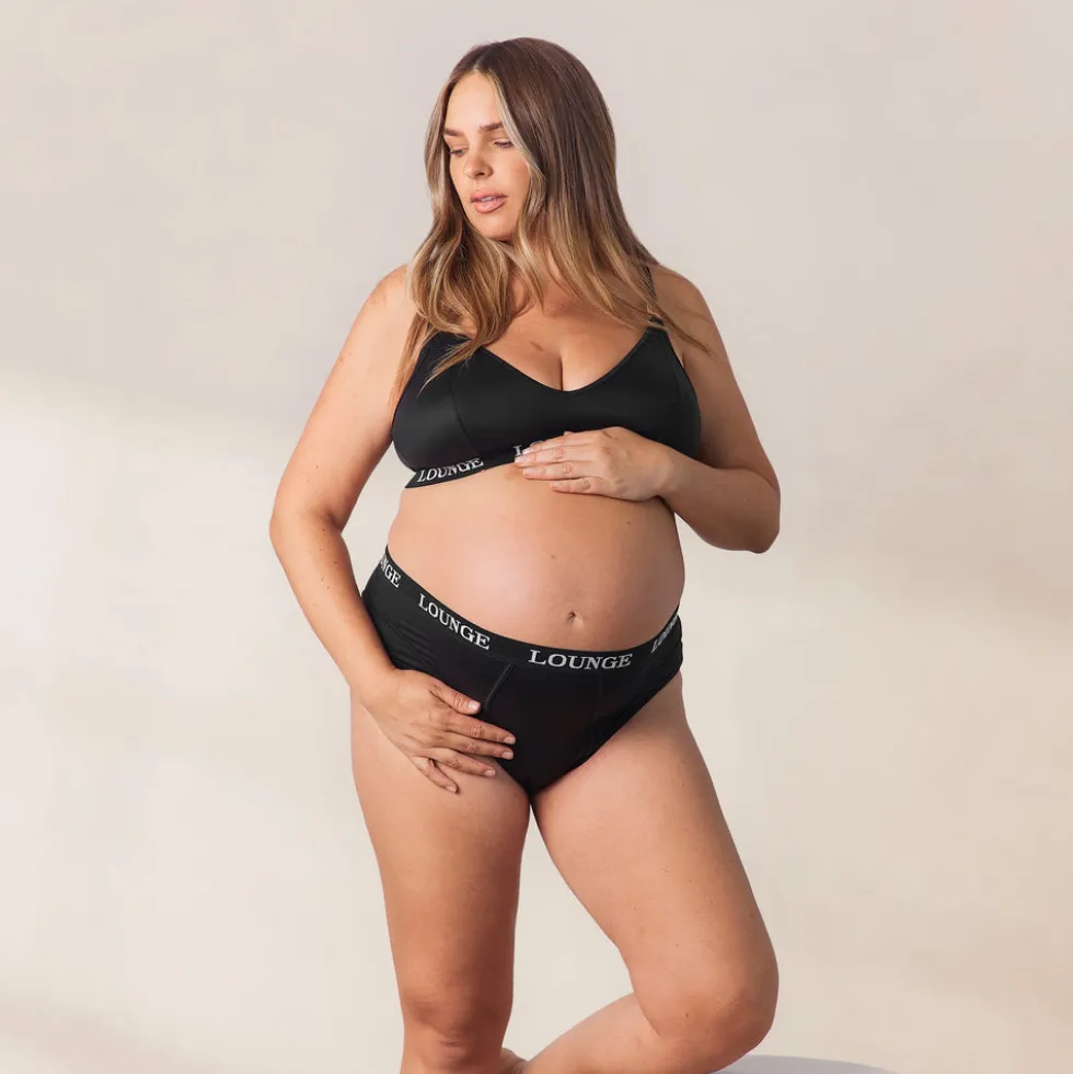 Nurture Soutien-Gorge d’Allaitement & String/Culotte Ensemble - Noir