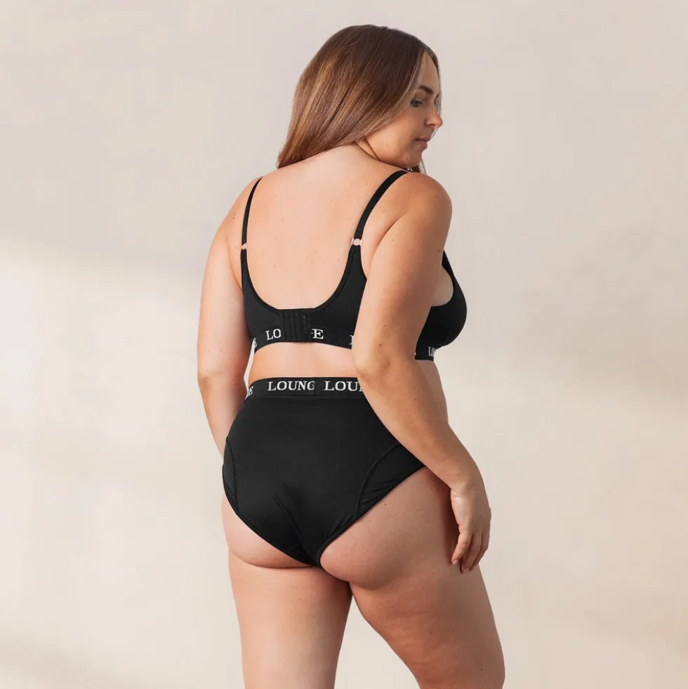 Nurture Soutien-Gorge d’Allaitement & String/Culotte Ensemble - Noir