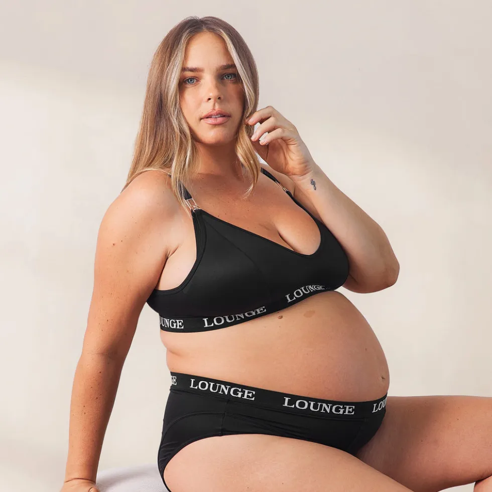 Nurture Soutien-Gorge d’Allaitement & String/Culotte Ensemble - Noir