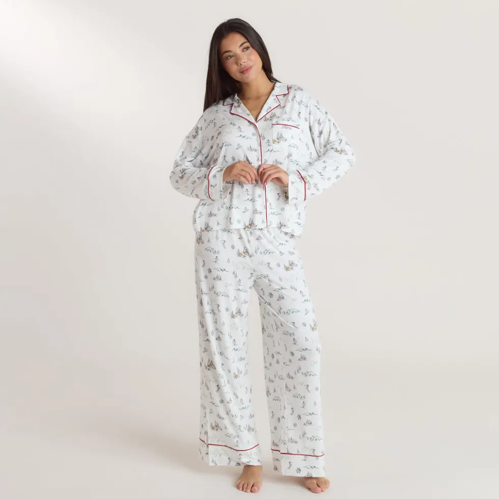 Pantalon de Pyjama Alpine Dreams - Imprimé Ski