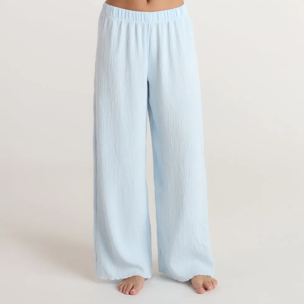 Pantalon de Pyjama Crinkle - Bleu