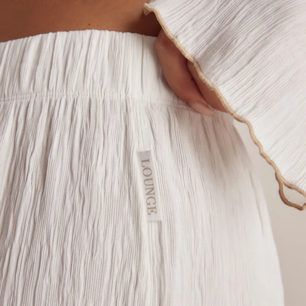 Pantalon de Pyjama Crinkle - Blanc