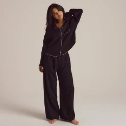Pantalon de Pyjama Crinkle - Noir