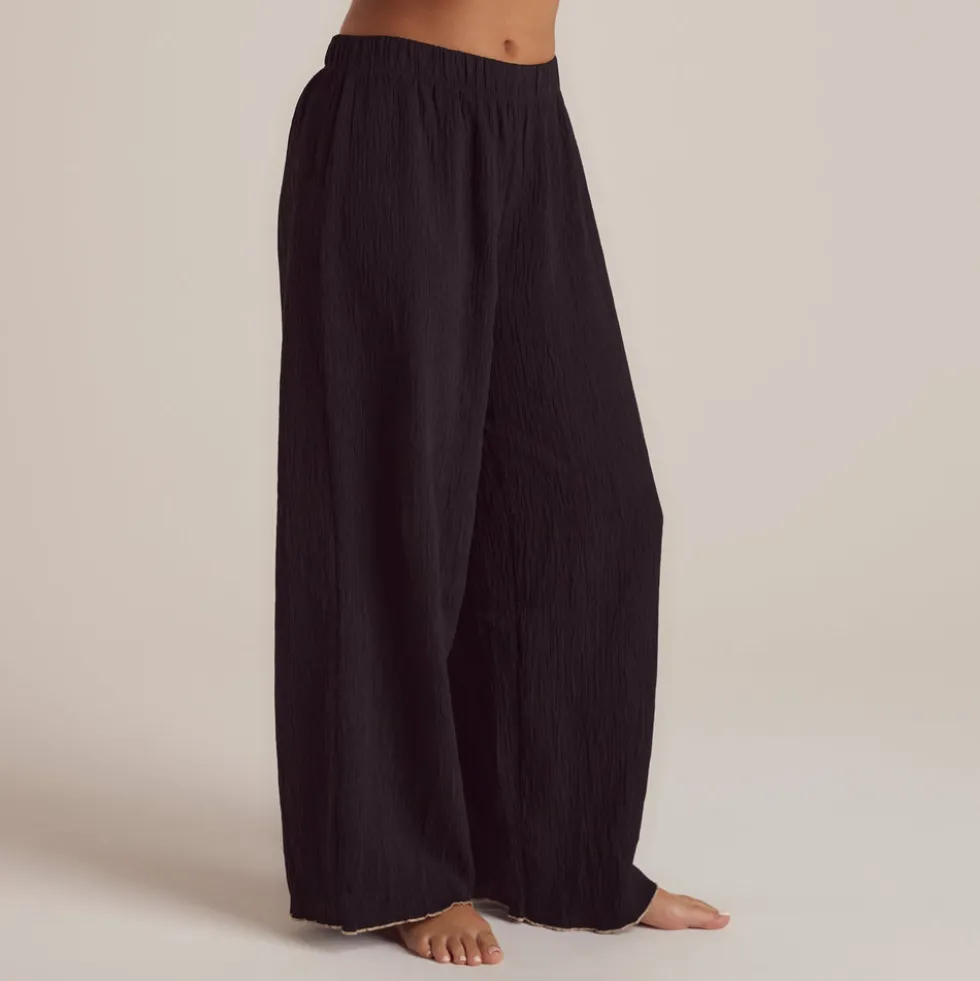 Pantalon de Pyjama Crinkle - Noir