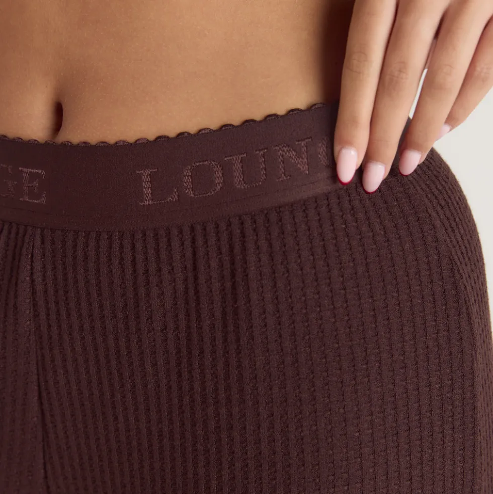 Pantalon de Pyjama Soft Waffle - Chocolat Noir