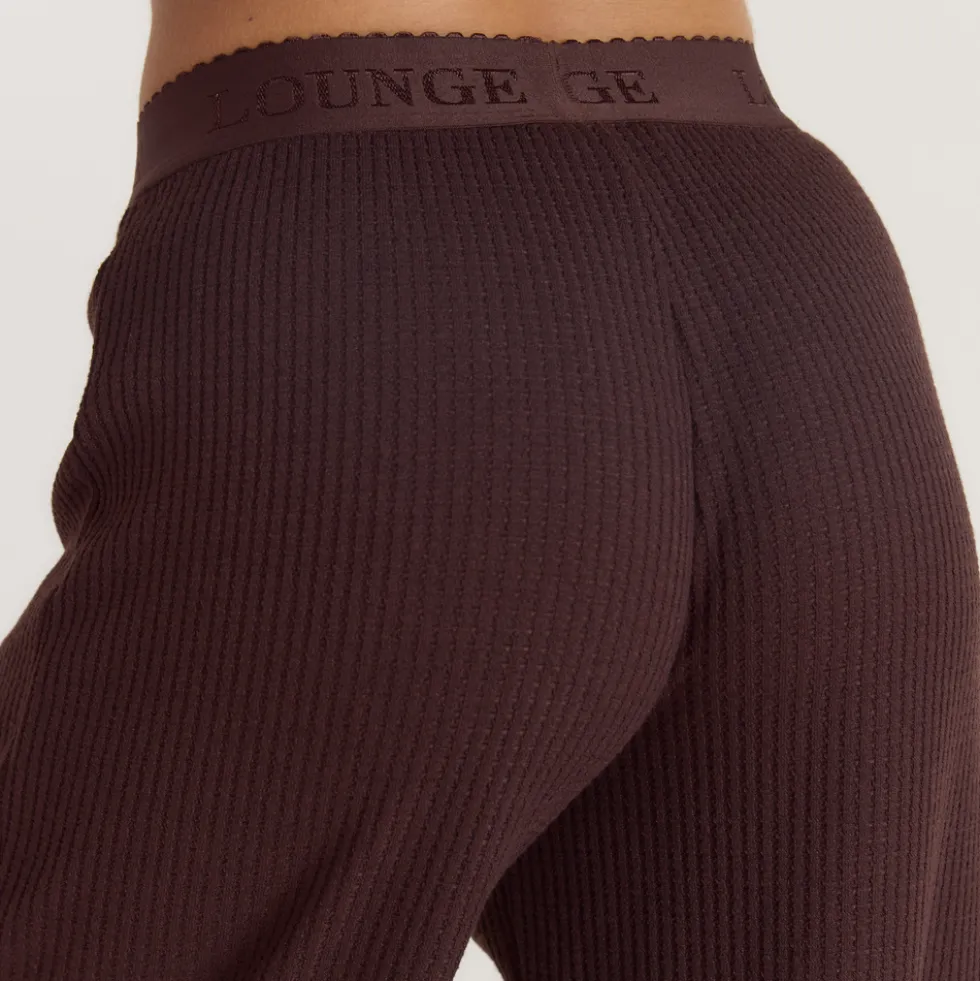 Pantalon de Pyjama Soft Waffle - Chocolat Noir