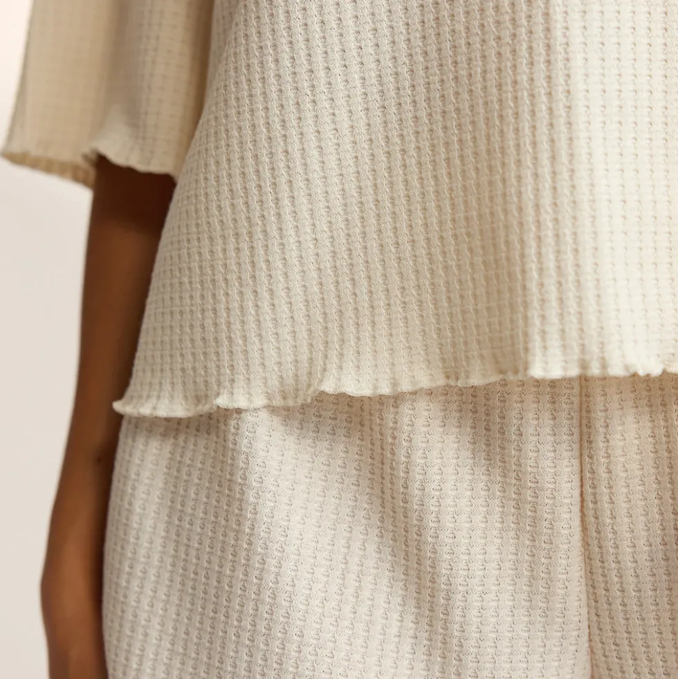 Pantalon de Pyjama Soft Waffle - Cream